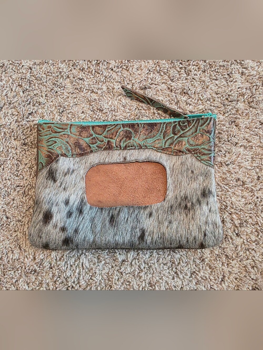 Cowhide & Tooled Leather Wipe Case